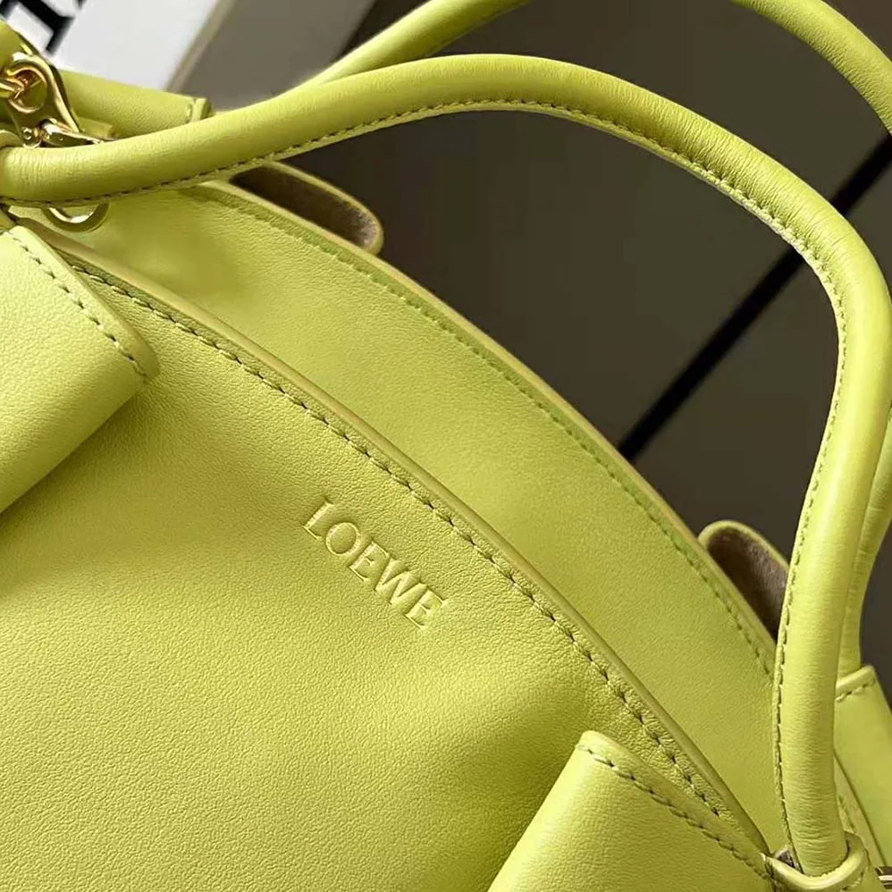 Loewe Small Paseo Bag in Shiny Nappa Calfskin for Women in Yellow Loewe Small Paseo Bag in Shiny Nappa Calfskin for Women in Yellow