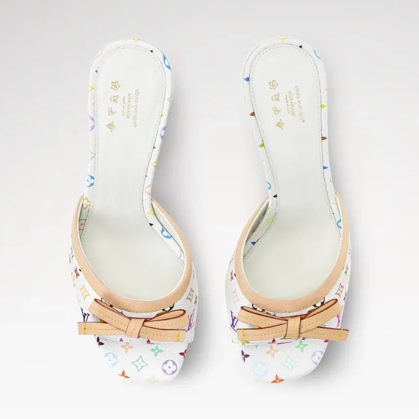 Louis Vuitton LV x TM 6AM Mules White 1AJSDD Louis Vuitton LV x TM 6AM Mules White 1AJSDD