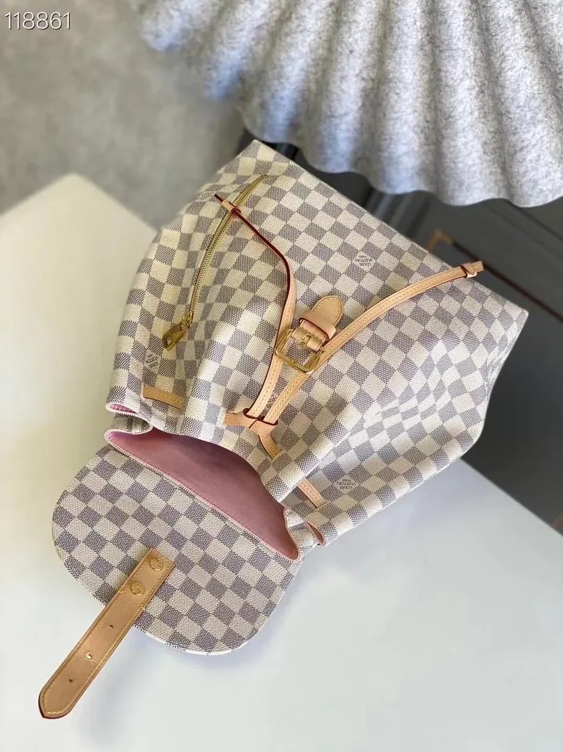 Louis Vuitton Sperone Backpack in Damier Azur Gold Hardware