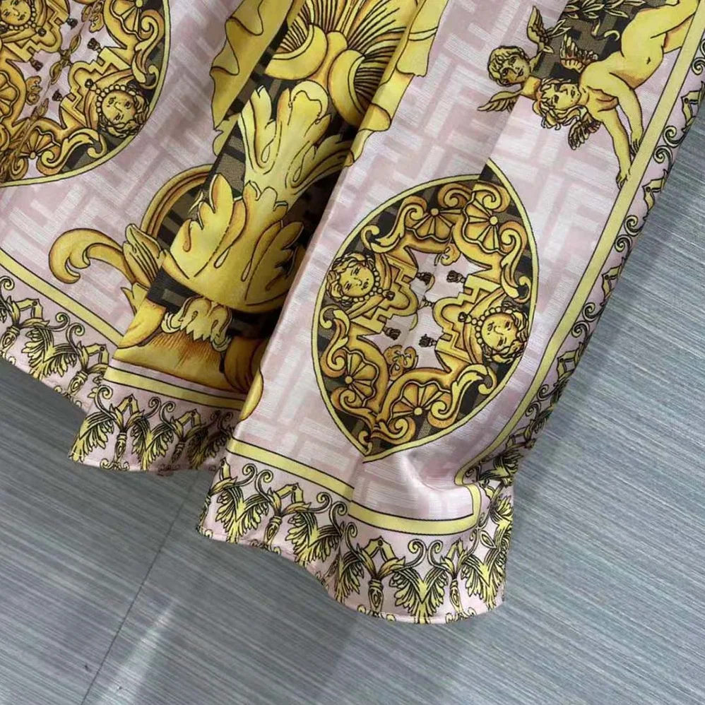 Fendi Fendace Multicolor Silk Skirt for Women