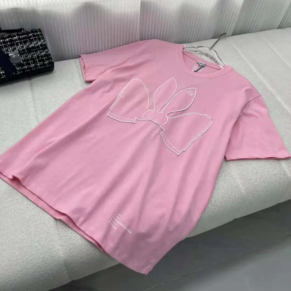 Loewe Bunny T-shirt in Cotton for Women in Pink