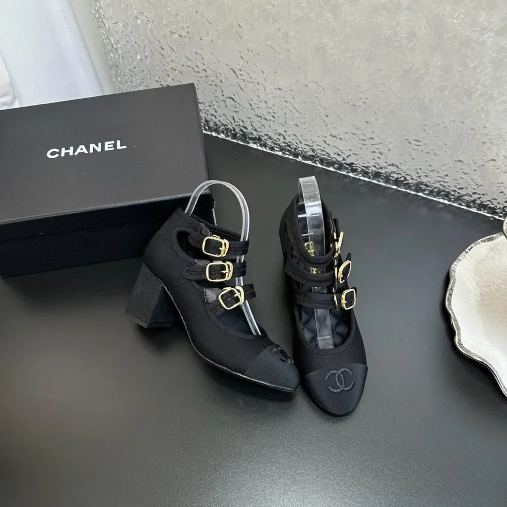 Chanel Mary Janes Black