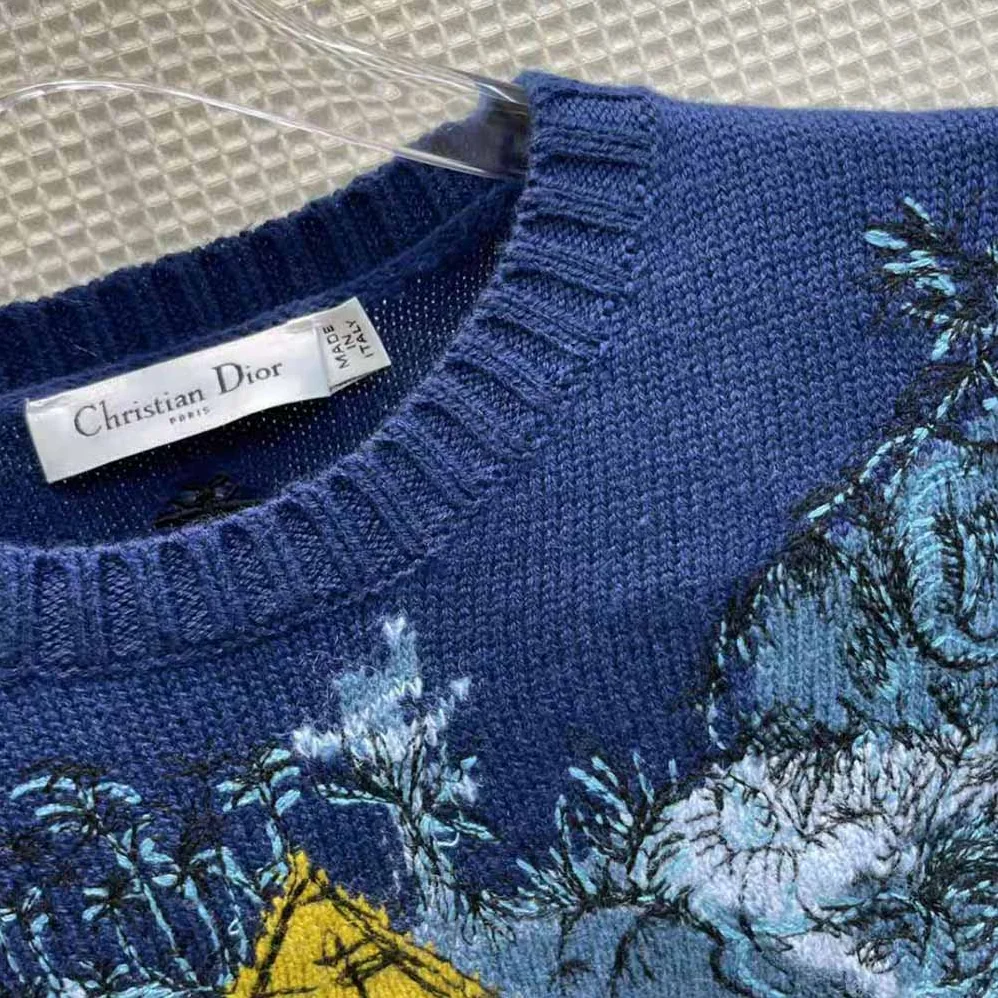 Dior Sweater Blue Dior Around The World Cashmere for Women