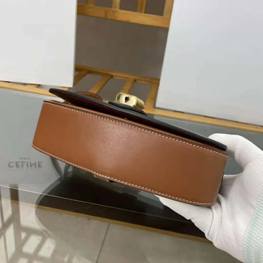 Celine Clutch on Strap in Smooth Calfskin for Women in Brown