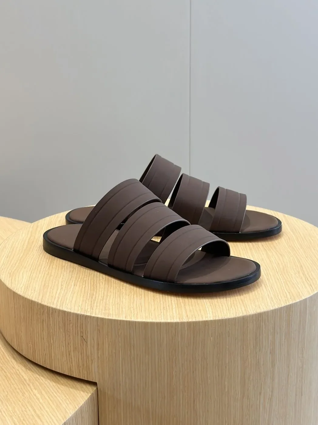 Loro Piana Naha Sandal Dark Brown