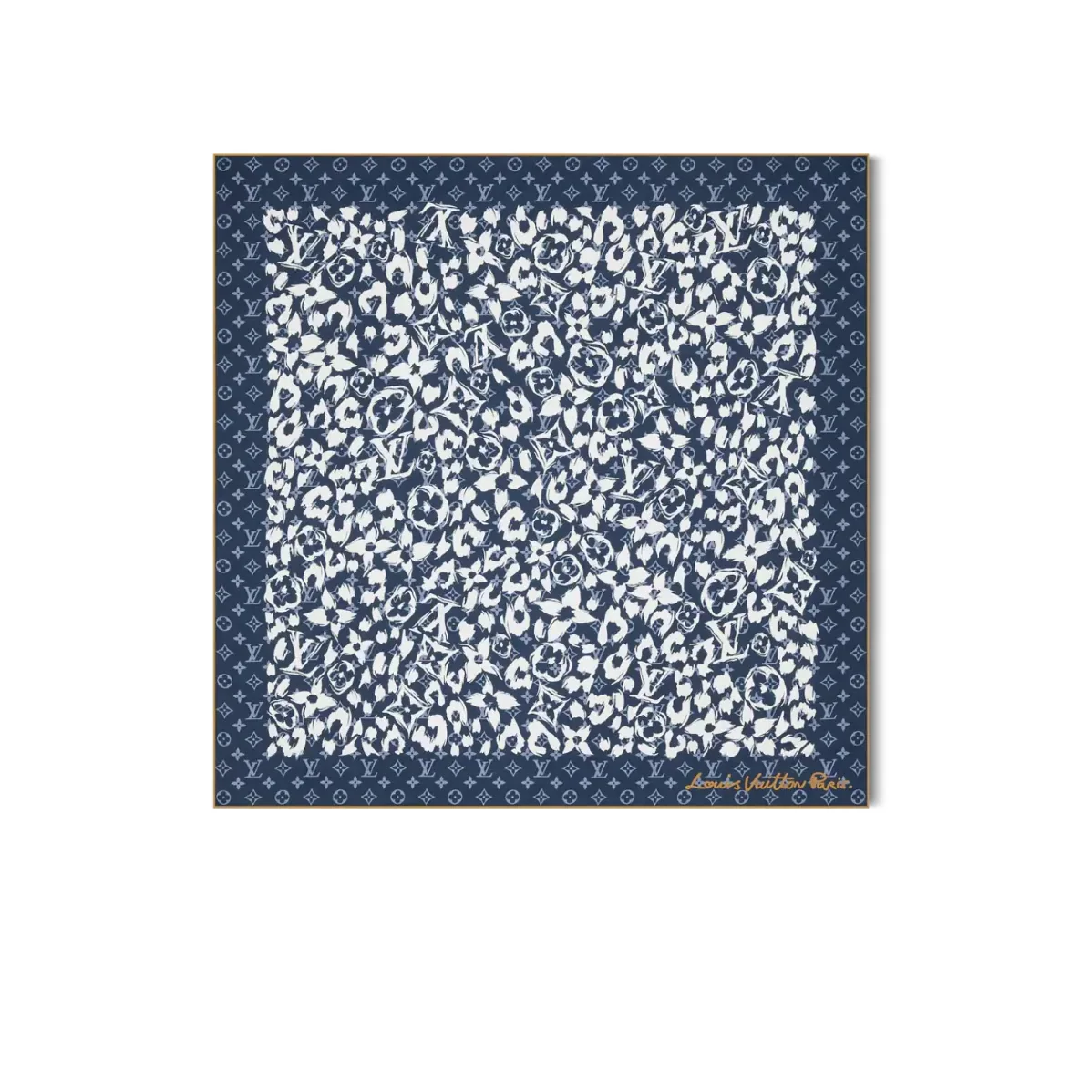 Louis Vuitton LV Safari Square 90 Scarf Blue