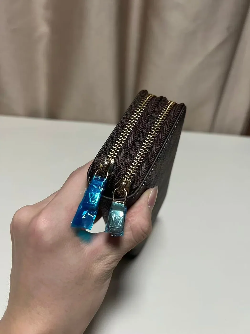 Louis Vuitton Clemence Wallet Damier Ebene Canvas