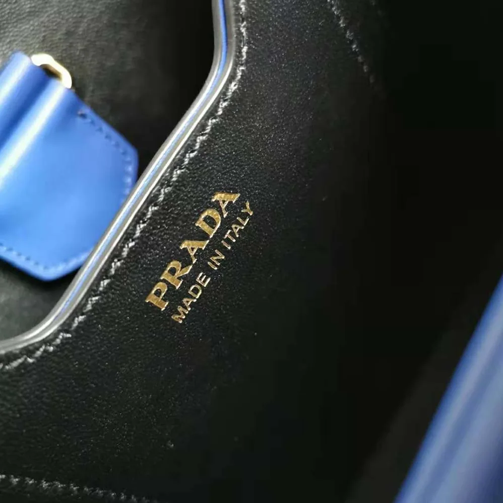 Prada Small Saffiano Leather Prada Panier Bag for Women in Navy Prada Small Saffiano Leather Prada Panier Bag for Women in Navy