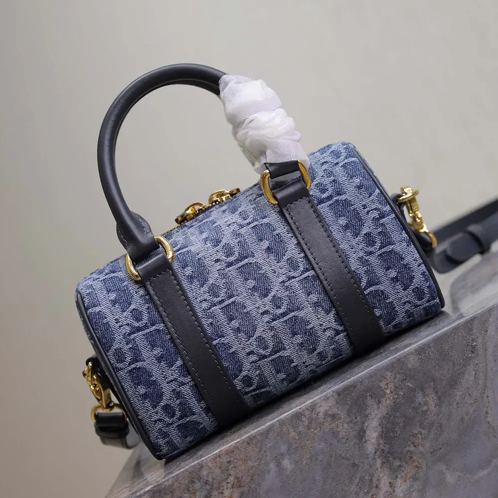 Dior Groove 20 Bag Blue Denim Dior Oblique Jacquard for Women