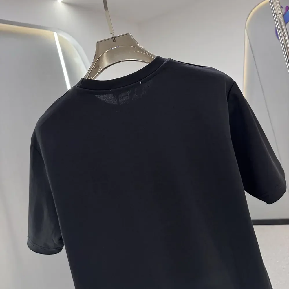 Dior CD Icon T-Shirt Relaxed Fit Black Cotton Jersey for Men Dior CD Icon T-Shirt Relaxed Fit Black Cotton Jersey for Men