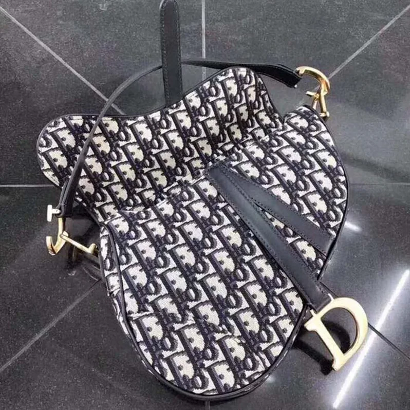 Dior Saddle Bag in Blue Canvas for Women Dior Saddle Bag in Blue Canvas for Women