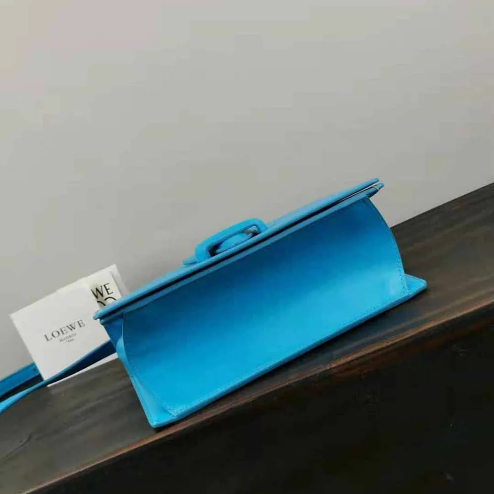 Loewe Barcelona Bag in Silk Calfskin for Women in Blue Loewe Barcelona Bag in Silk Calfskin for Women in Blue