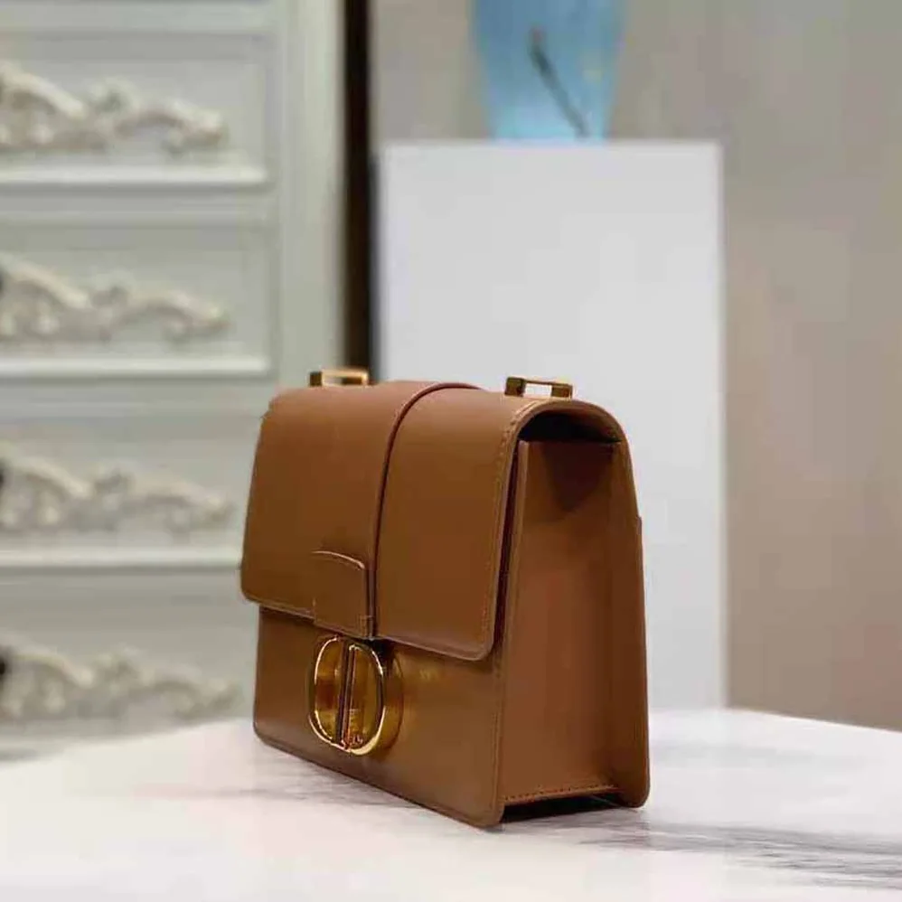 Dior 30 Montaigne Bag Des Vents Box Calfskin for Women in Brown