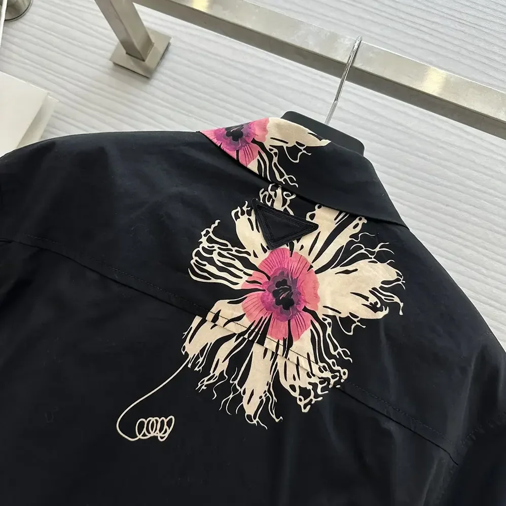 Prada Short for Women in sleeved Printed Poplin Shirt