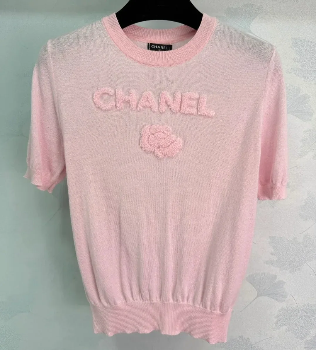 Chanel Short Sleeve T in Shirt Pastel Pink