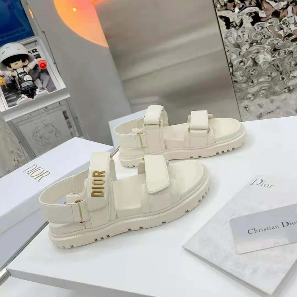 Dior Dioract Sandal White Lambskin for Women Dior Dioract Sandal White Lambskin for Women