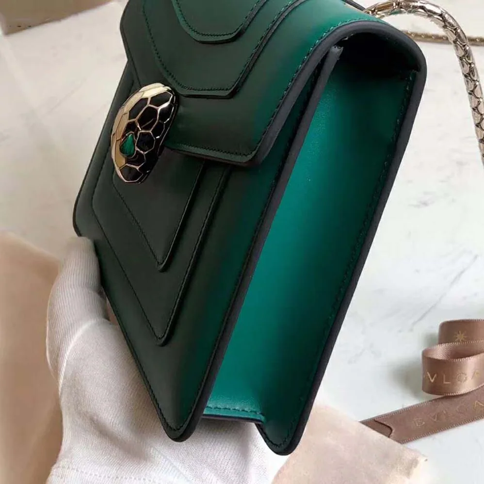 Bvlgari Serpenti Forever Mini Bag in Calf Leather for Women in Green Bvlgari Serpenti Forever Mini Bag in Calf Leather for Women in Green