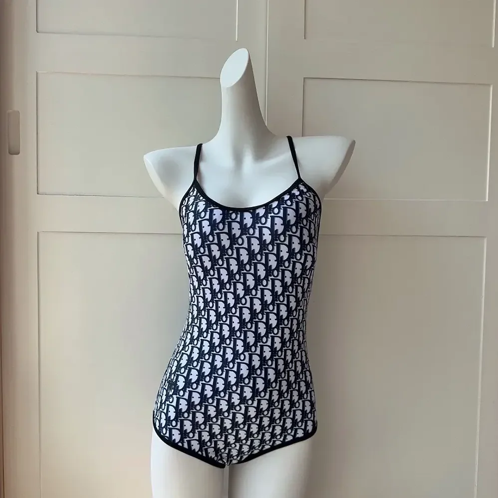 Dior One-Piece Swimsuit Blue Dior Oblique Technical Fabric for Women Dior One-Piece Swimsuit Blue Dior Oblique Technical Fabric for Women