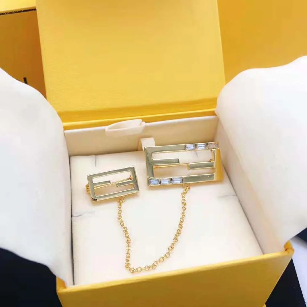 Fendi Baguette Brooch Gold Coloured for Women Fendi Baguette Brooch Gold Coloured for Women