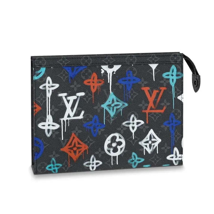Louis Vuitton Pochette Voyage Pouch in Multicolor Silver Hardware