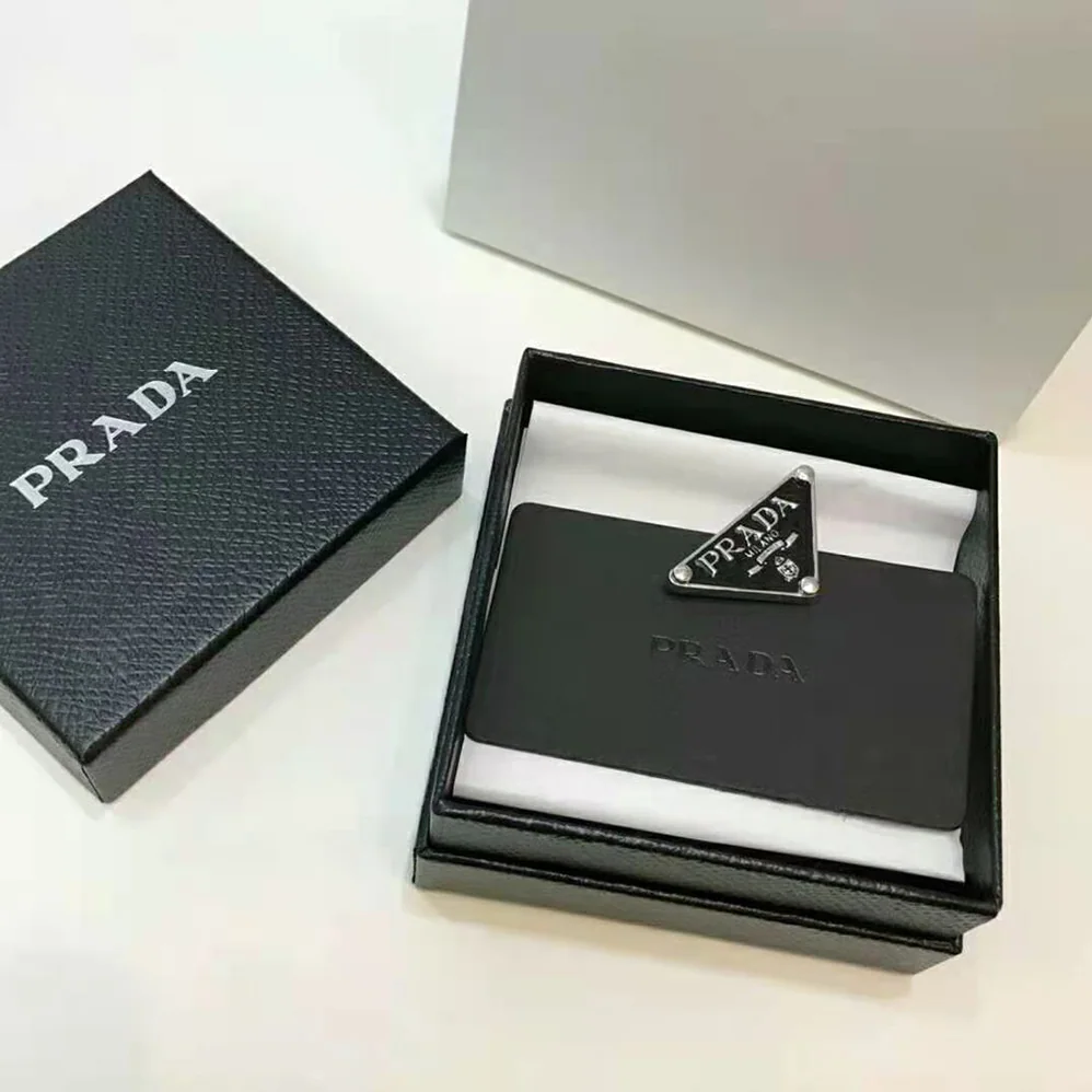 Prada Symbole Single Earring for Women in Black Prada Symbole Single Earring for Women in Black