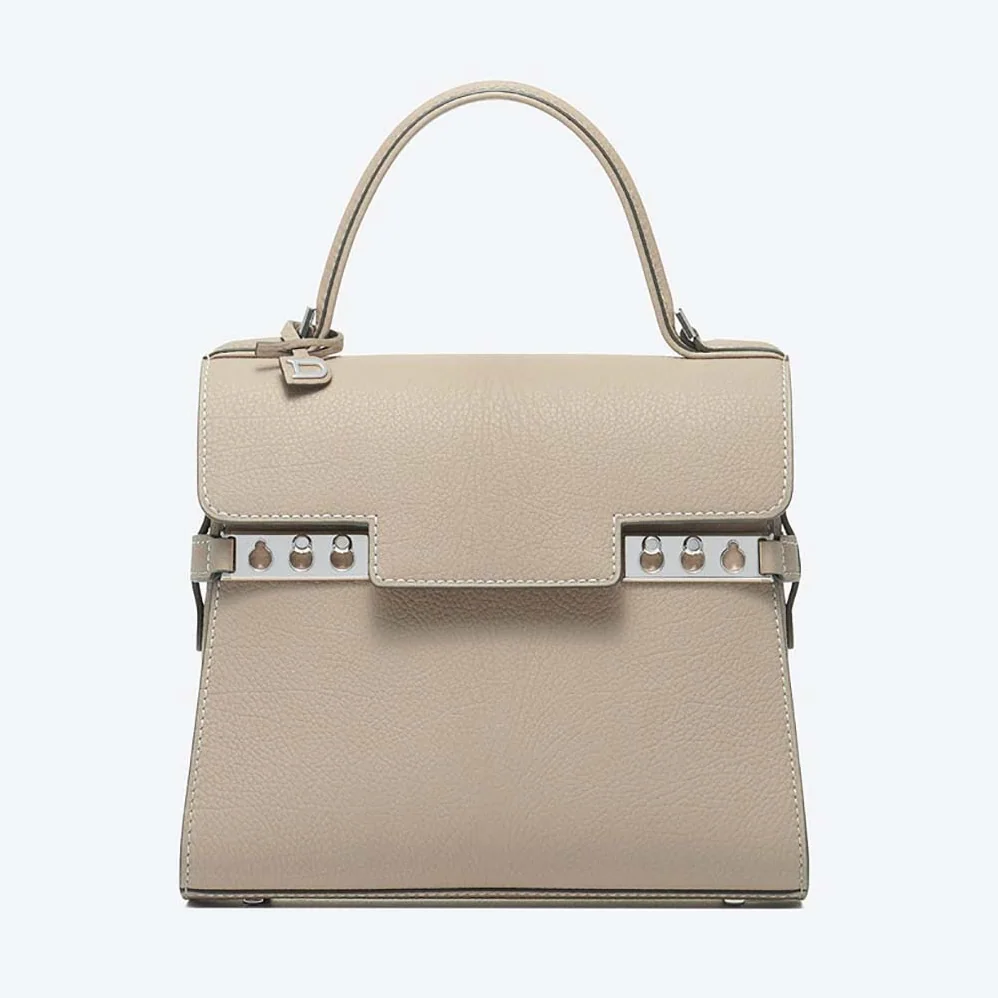 Delvaux Tempete PM in Crispy Calf for Women in Beige