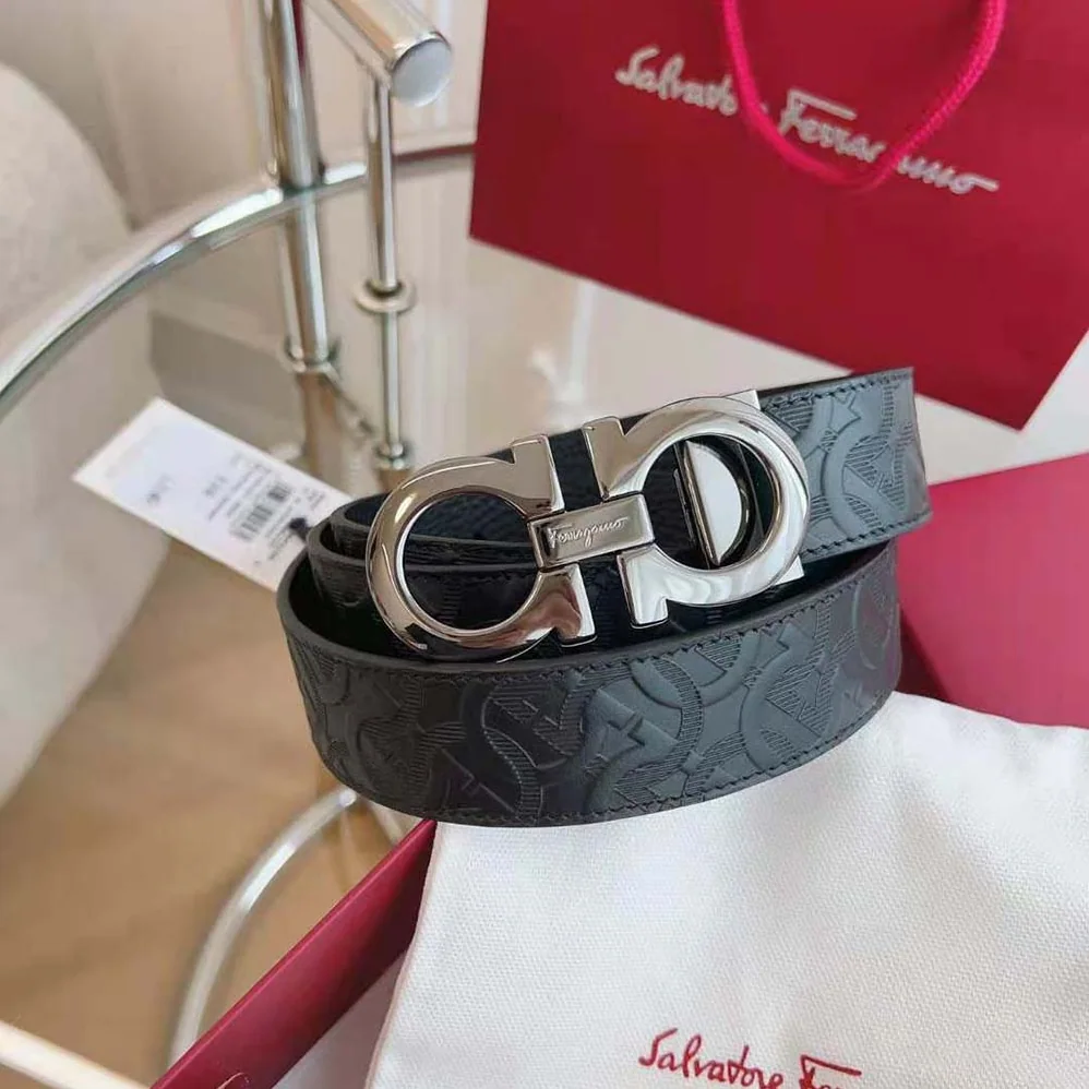 Salvatore Ferragamo Reversible and Adjustable Gancini Belt for Unisex