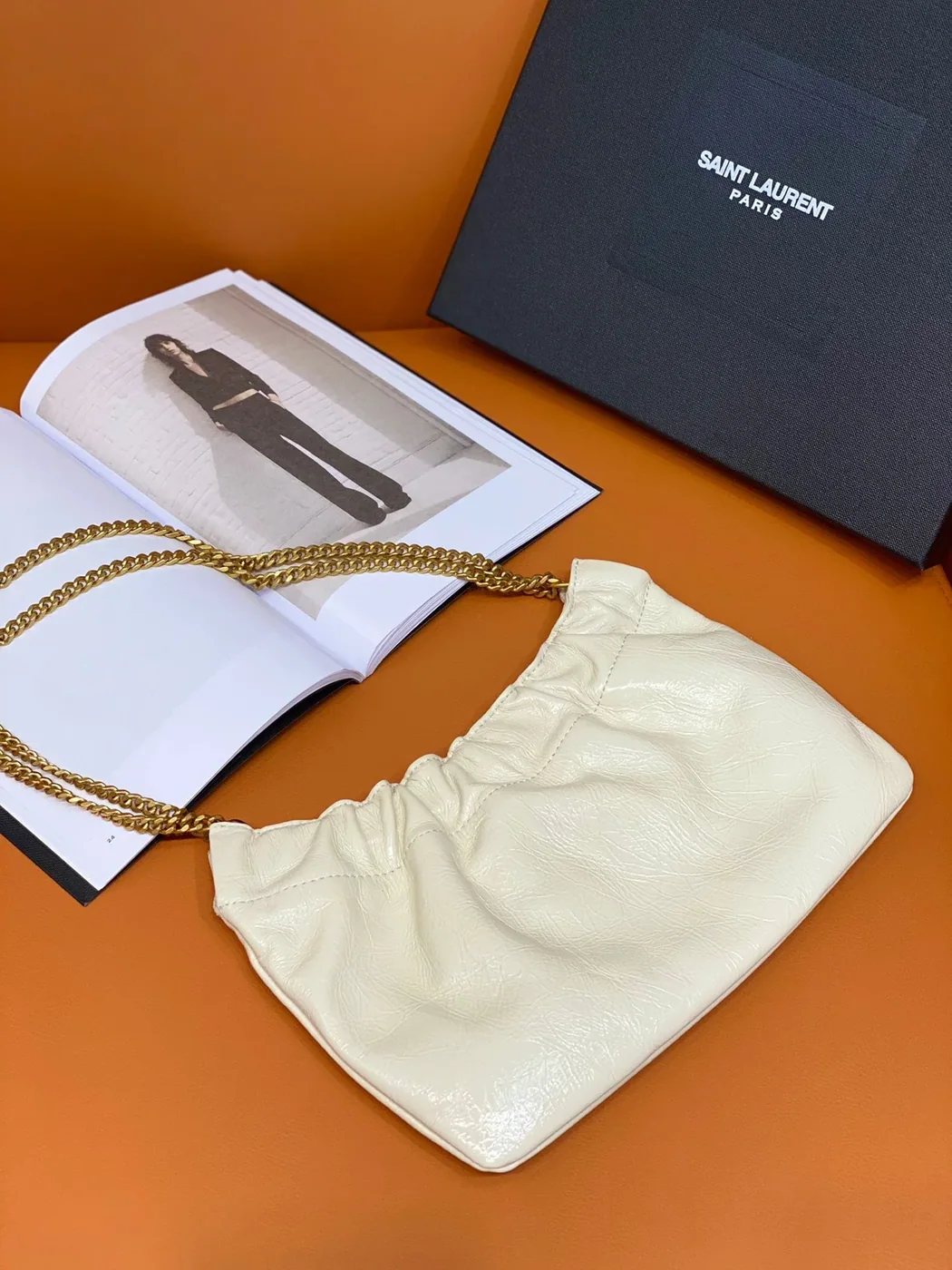 Saint Laurent Mini Shoulder Bag White /