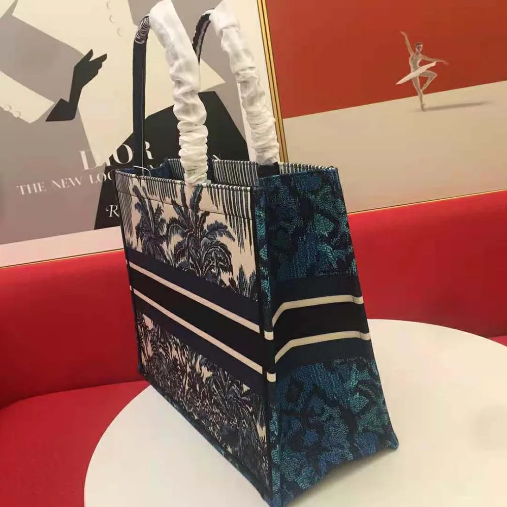 Dior Dior Book Tot Blue Dior Palms Embroidery for Women