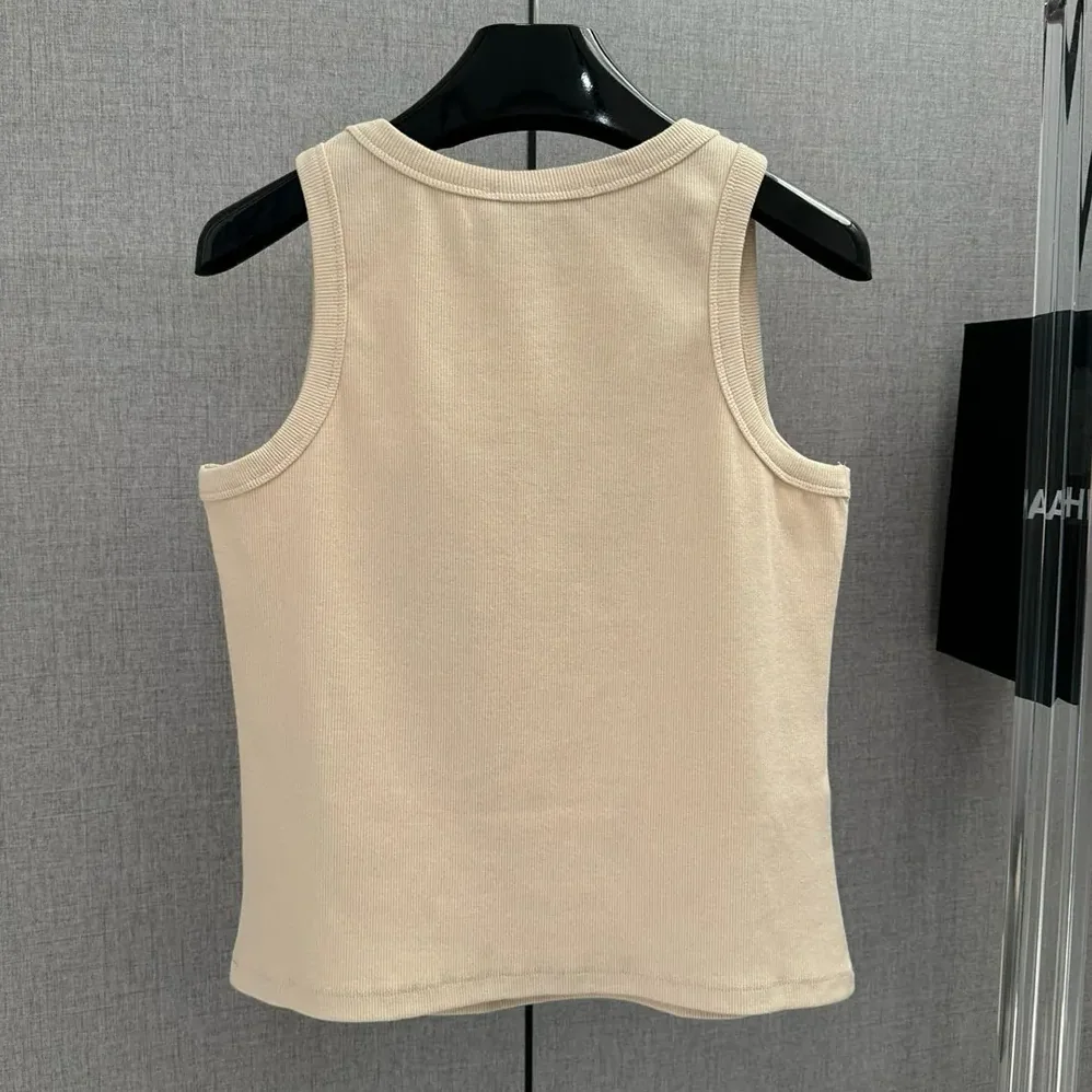 Miu Miu Garment-dyed Ribbed Knit Jersey Top for Women Miu Miu Garment-dyed Ribbed Knit Jersey Top for Women