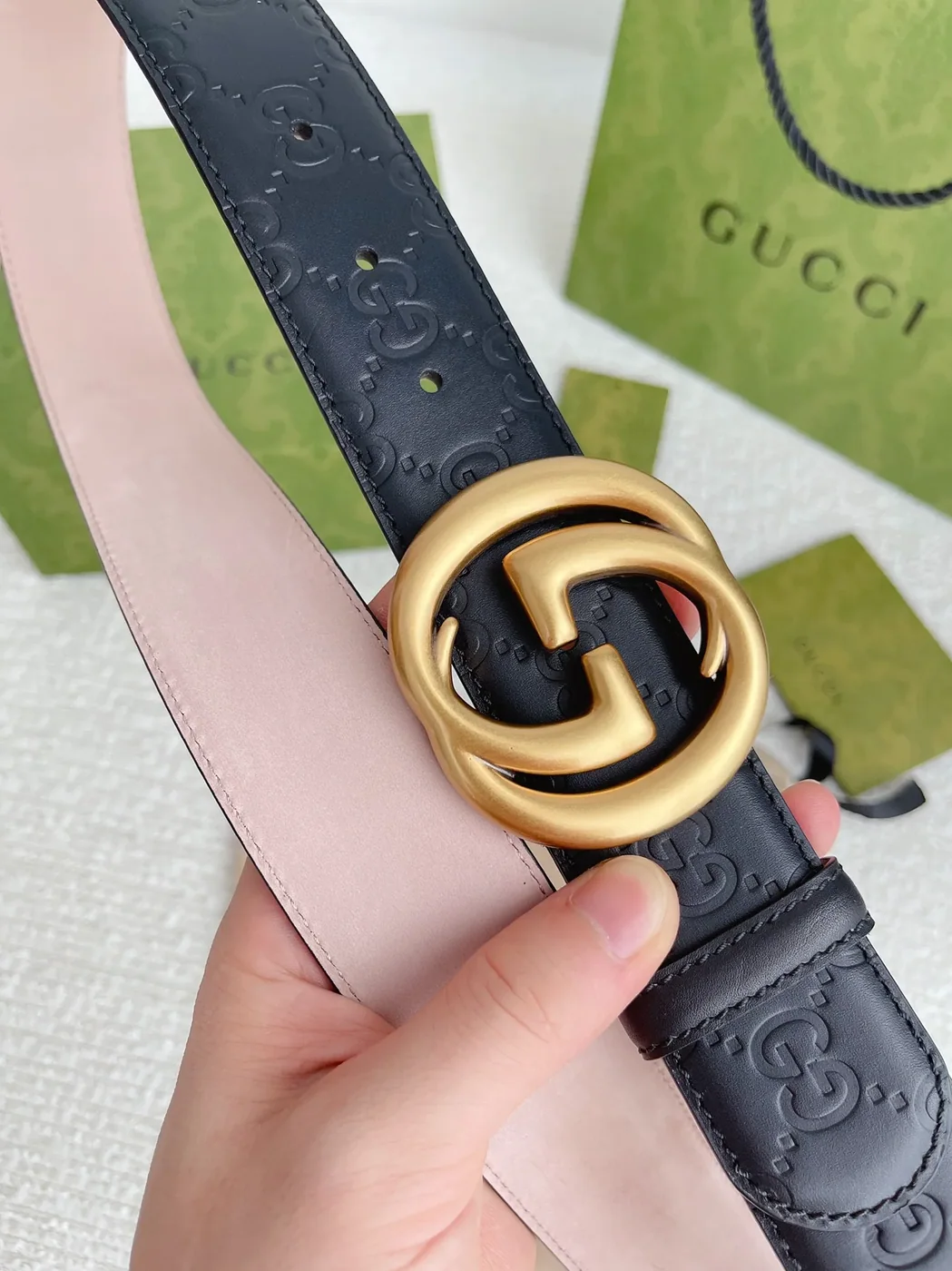 Gucci GG Marmont Embossed Monogram Belt Black Gucci GG Marmont Embossed Monogram Belt Black