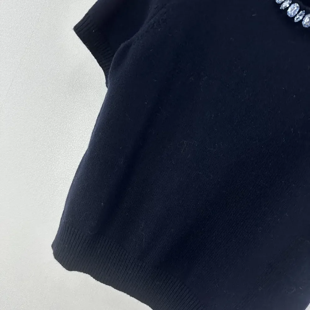 Prada Wool And Cashmere Crew-Neck Sweater for Women in Navy