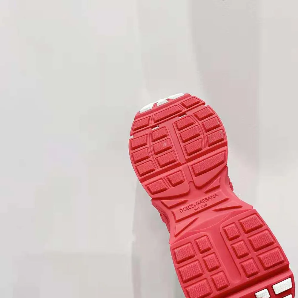 Dolce Gabbana D&G Mixed-Material Space Sneakers for Men in Red