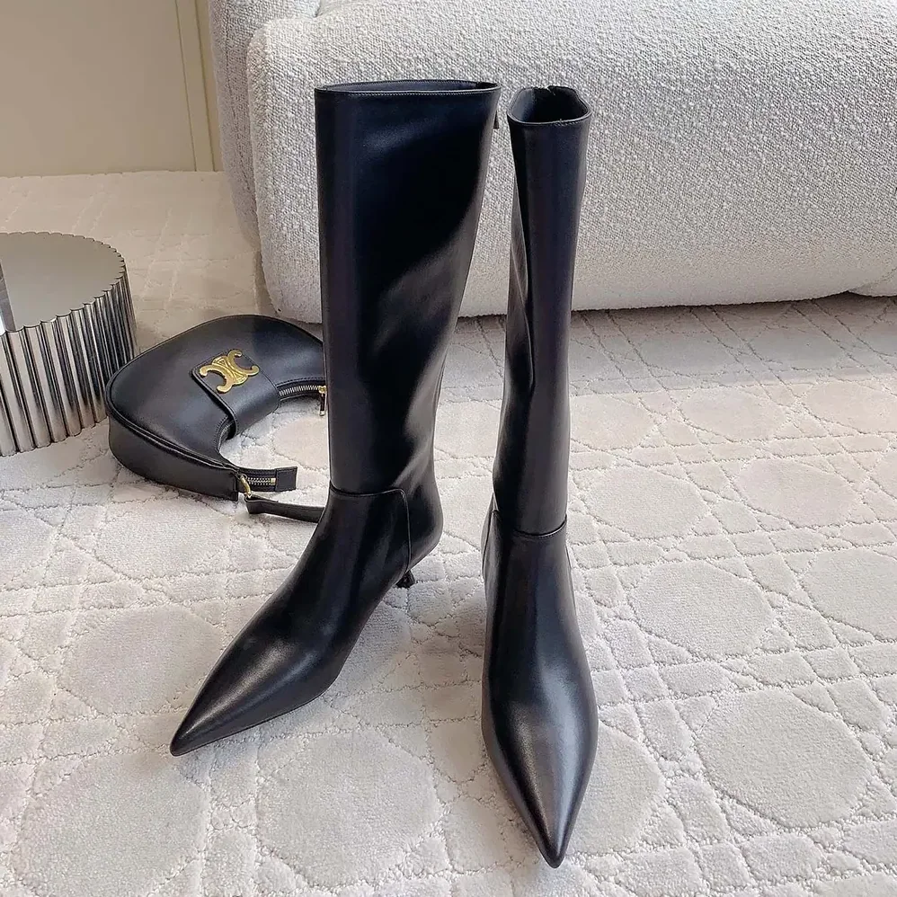 Jimmy Choo Cycas Knee Boot 95 Black Nappa Leather Knee for Women in High Boots Jimmy Choo Cycas Knee Boot 95 Black Nappa Leather Knee for Women in High Boots