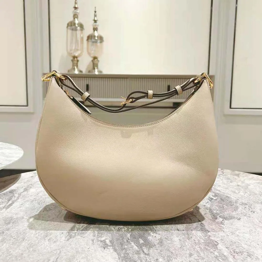 Fendi Fendigraphy Small Beige Leather Bag for Women Fendi Fendigraphy Small Beige Leather Bag for Women