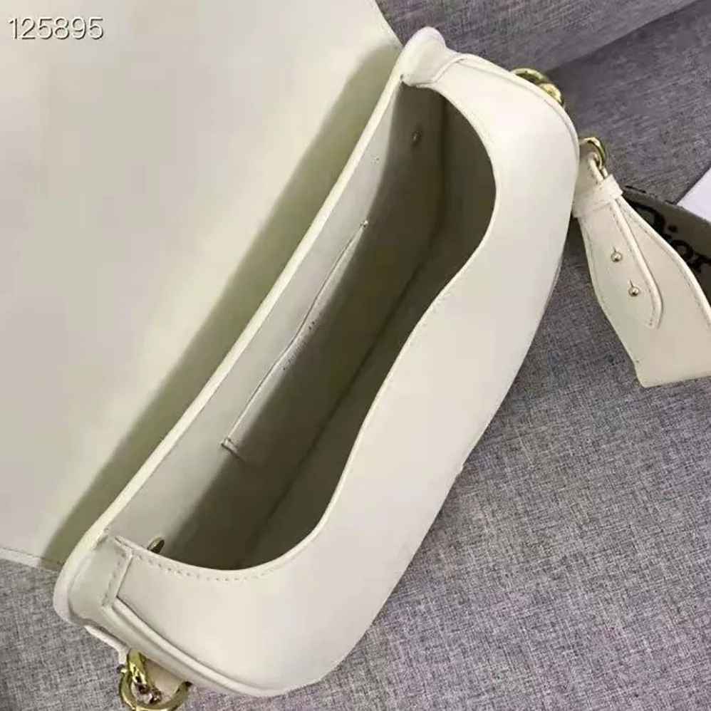 Dior Large Dior Bobby Bag Box Calfskin for Women in White