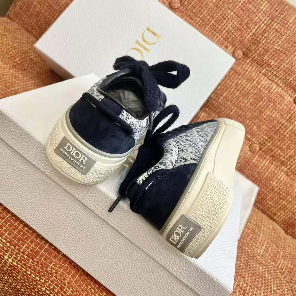 Dior B33 Sneaker Navy Blue Dior Oblique Jacquard and Suede for Men Dior B33 Sneaker Navy Blue Dior Oblique Jacquard and Suede for Men