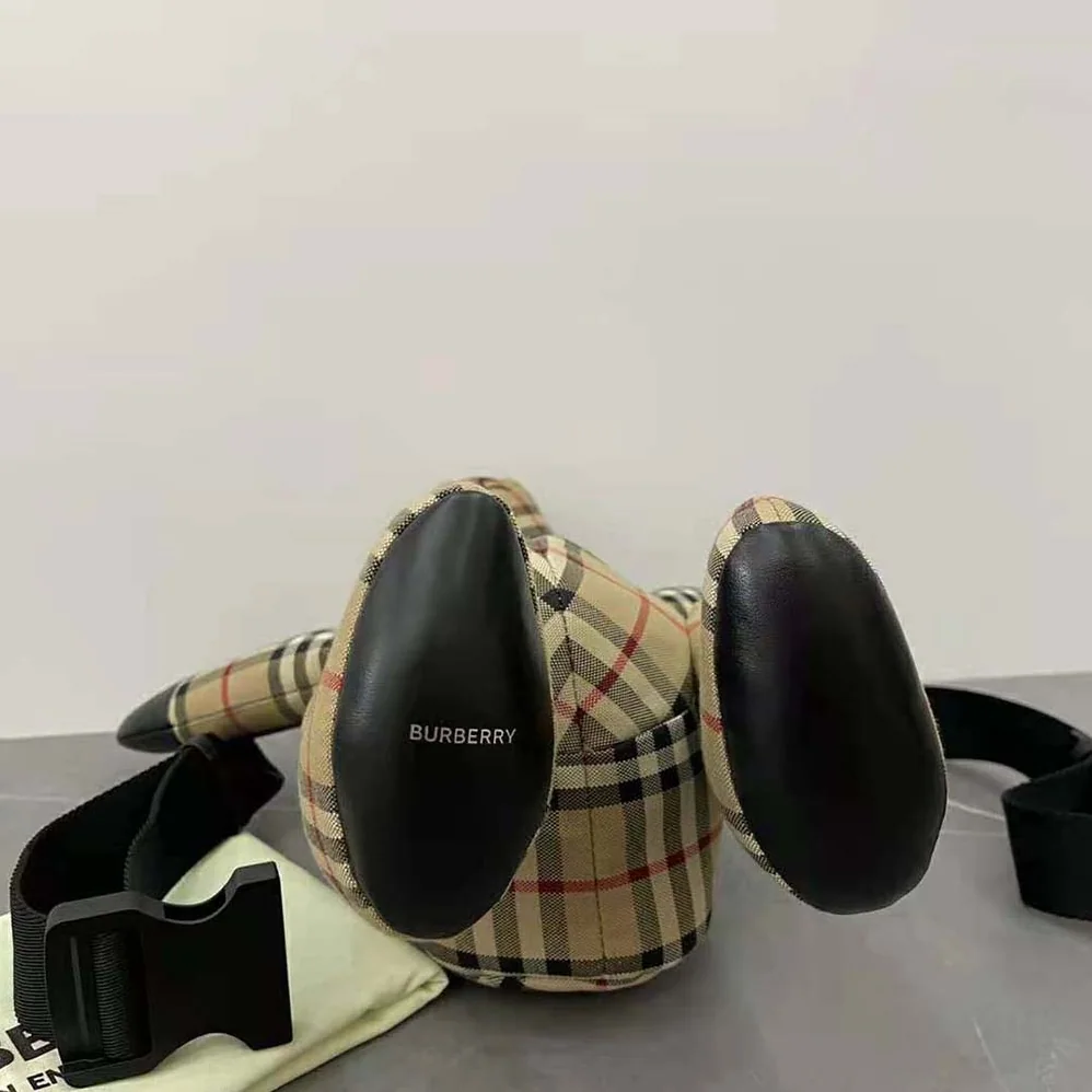Burberry Exaggerated Check Thomas Bear Bum Bag for Women Burberry Exaggerated Check Thomas Bear Bum Bag for Women