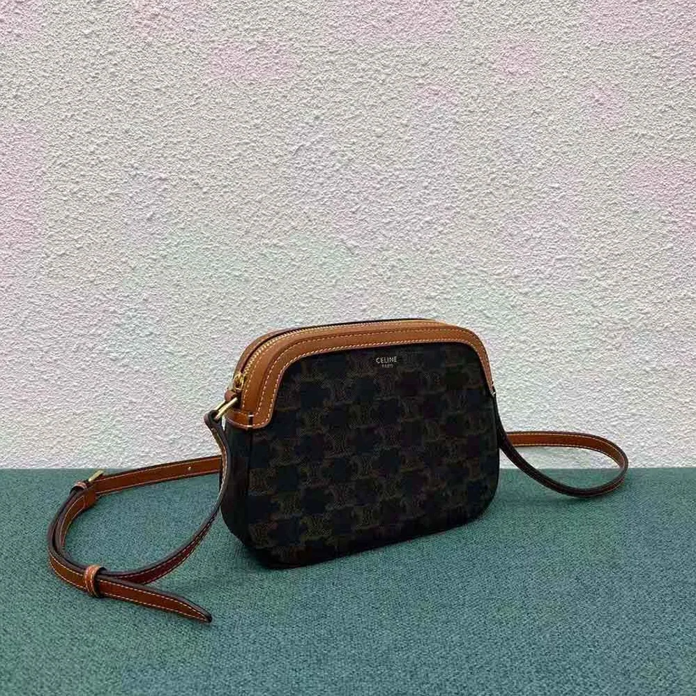 Celine Small Camera Bag in Triomphe Canvas for Women Celine Small Camera Bag in Triomphe Canvas for Women