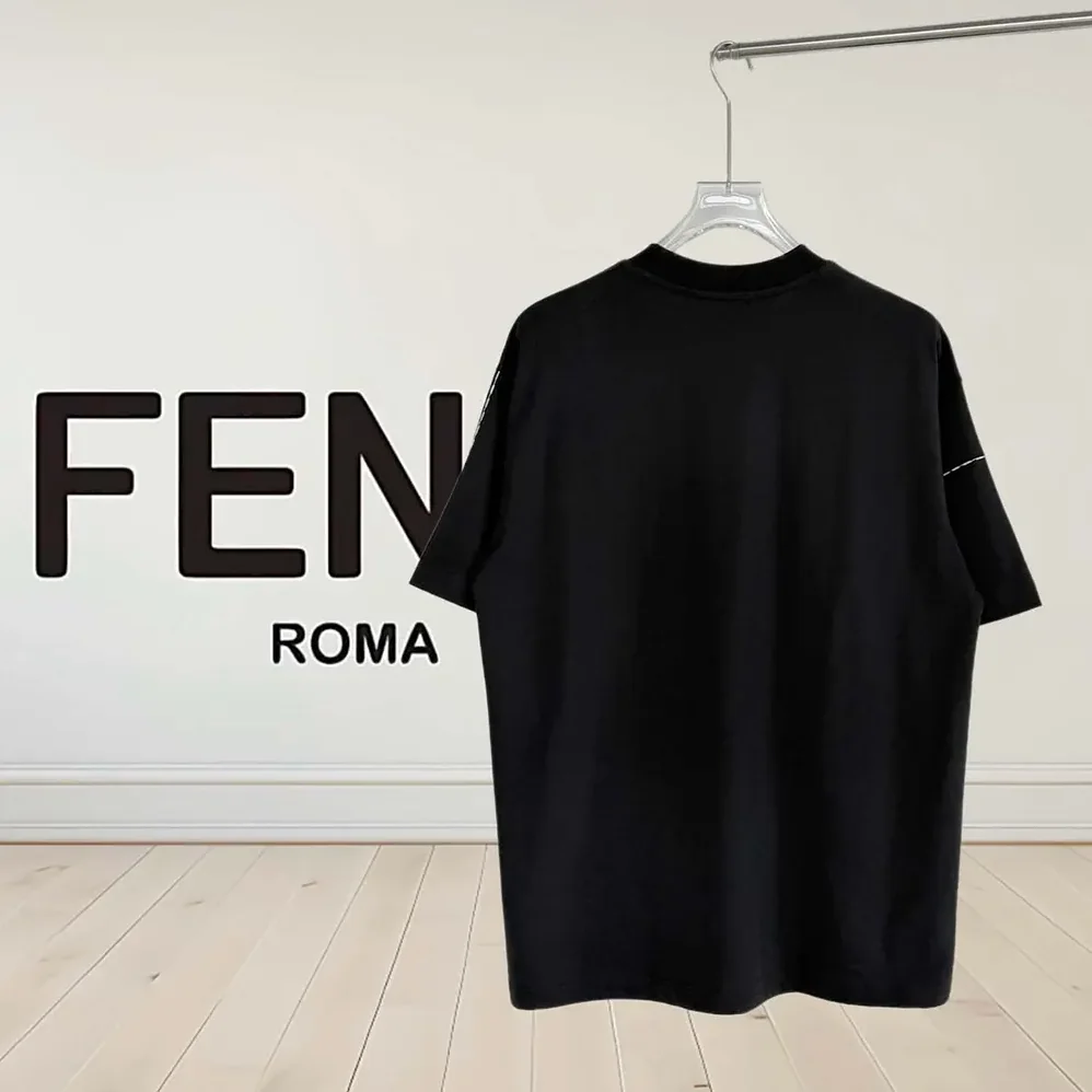 Fendi Dark Blue Cotton T for Men in shirt