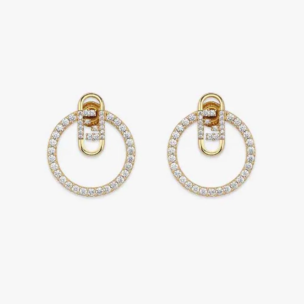 Fendi Hoop Earrings with Fendi O'Lock Motif for Women