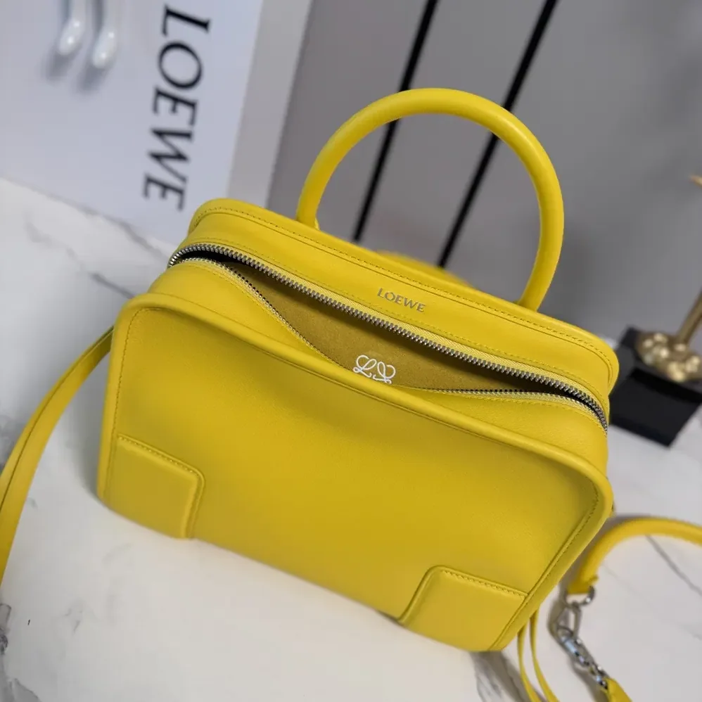 Loewe Small Amazona 180 Bag in Soft Calfskin for Women in Daisy Yellow