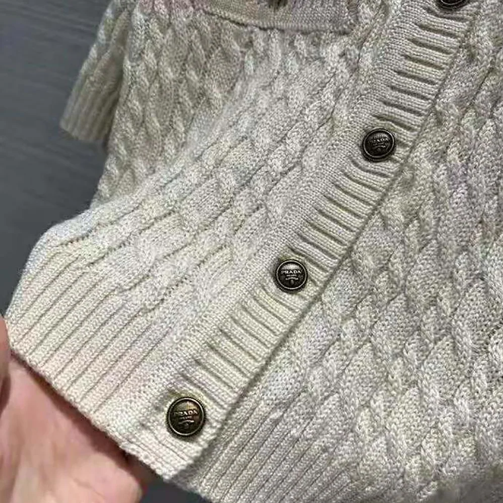 Prada Cable for Women in Knit Cotton Sweater