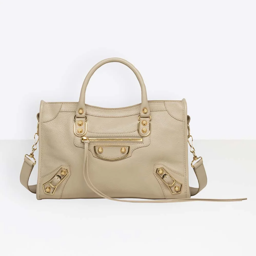 Balenciaga Classic Metallic Edge City S Goatskin Hand Carry Bag for Women