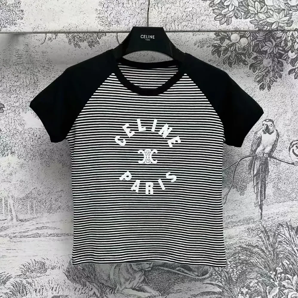 Celine Triomphe T for Women in shirt in Cotton Jersey Celine Triomphe T for Women in shirt in Cotton Jersey