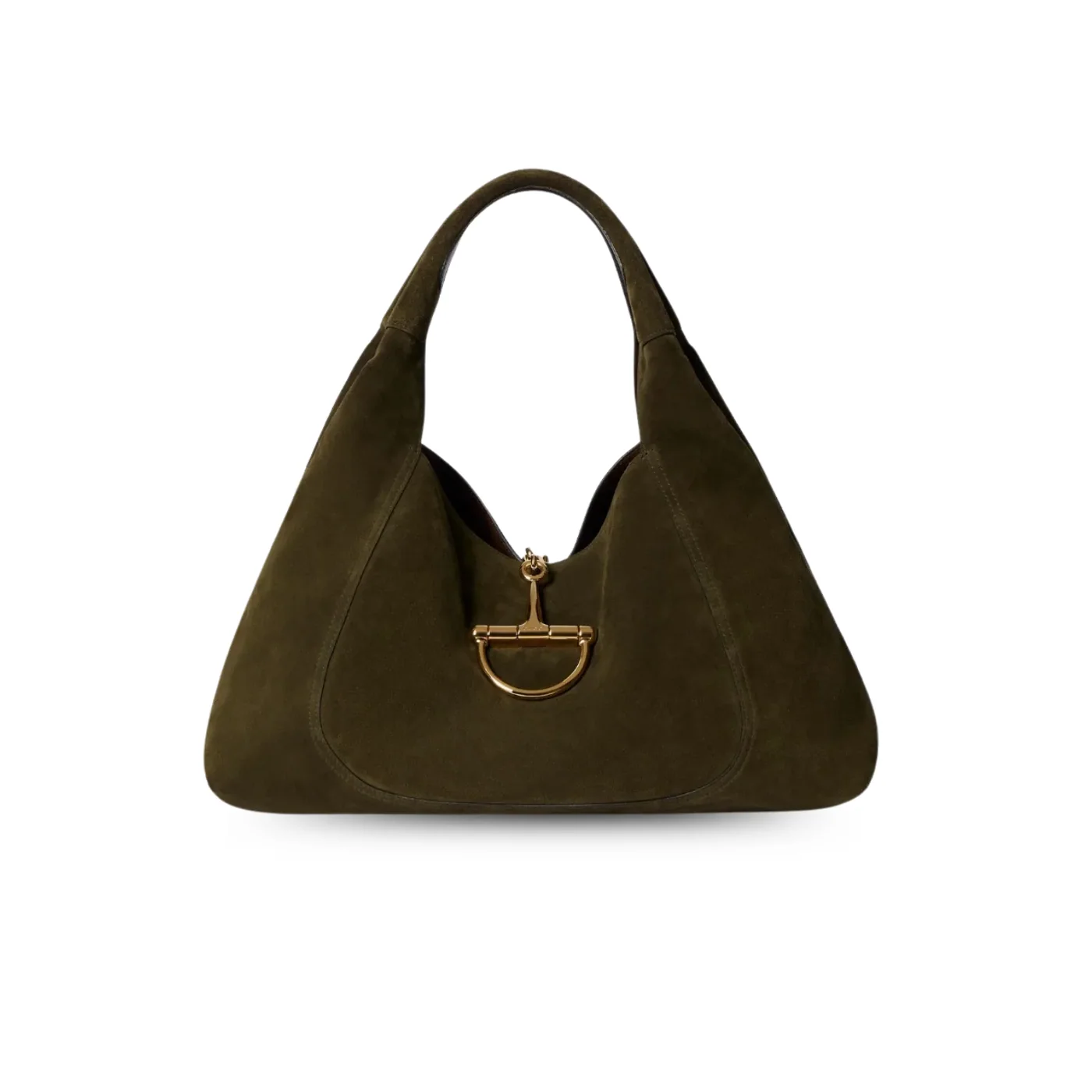Gucci Softbit Maxi Shoulder Bag / Forest Green Suede Gold Hardware Gucci Softbit Maxi Shoulder Bag / Forest Green Suede Gold Hardware