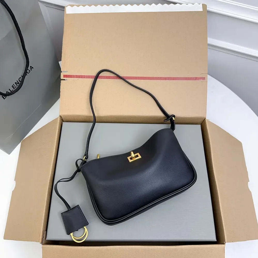 Balenciaga Rodeo Sling Pochette in Black Smooth Calfskin for Women Balenciaga Rodeo Sling Pochette in Black Smooth Calfskin for Women