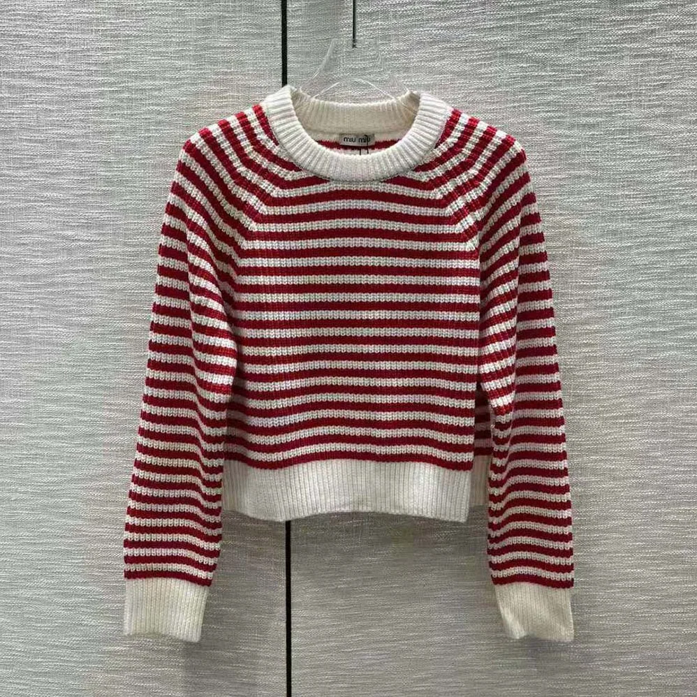 Miu Miu Cotton and Cashmere Sweater for Women in Red