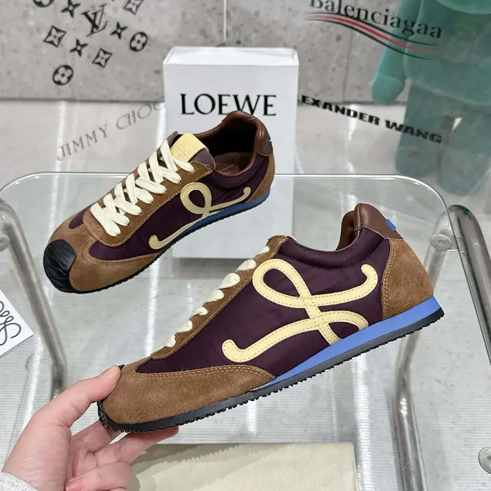 Loewe Ballet Runner 2.0 in Nylon and Calfskin for Unisex in Brown