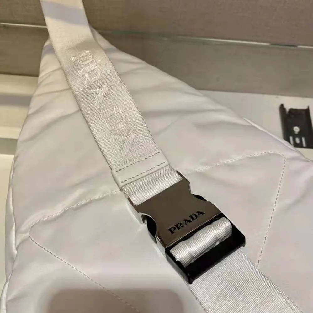 Prada Re-Nylon and Leather Backpack for Women in White Prada Re-Nylon and Leather Backpack for Women in White